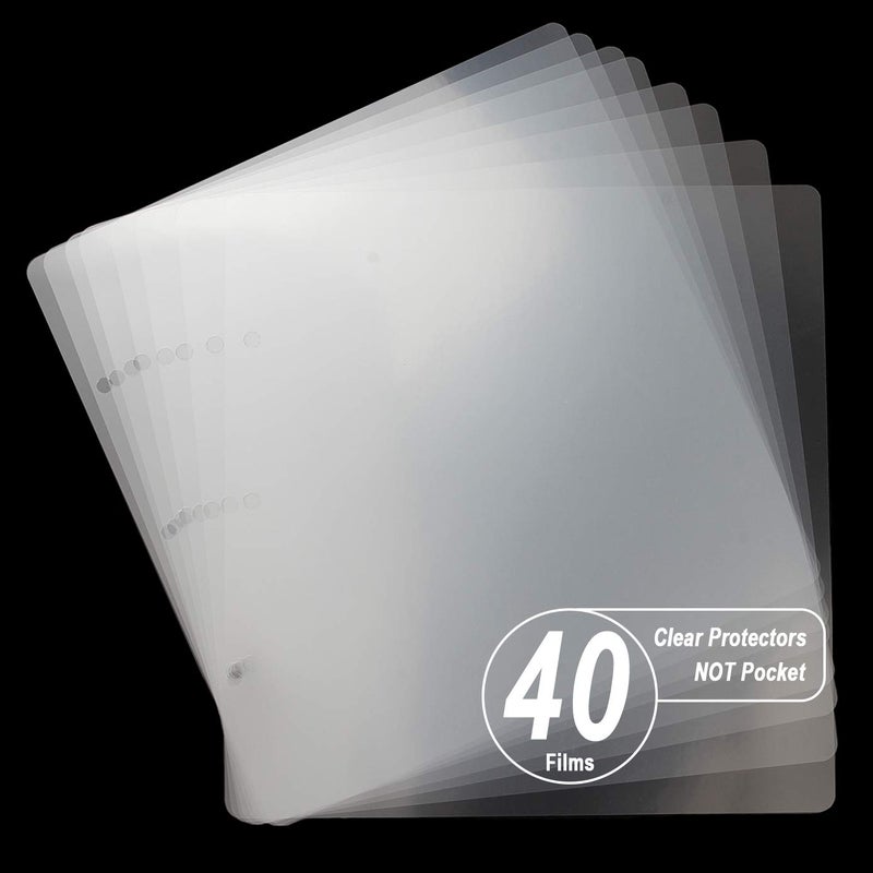 ADVcer 40 Sheets 9.84 x 10.24" Clear Insert Page Protectors Film - Exclusive Customized (NOT Pocket Non-adhesive) Acid Free Flexible Photo Sheet Divider, ONLY match ADVcer 10x10 Photo Album Scrapbooks - Image 1